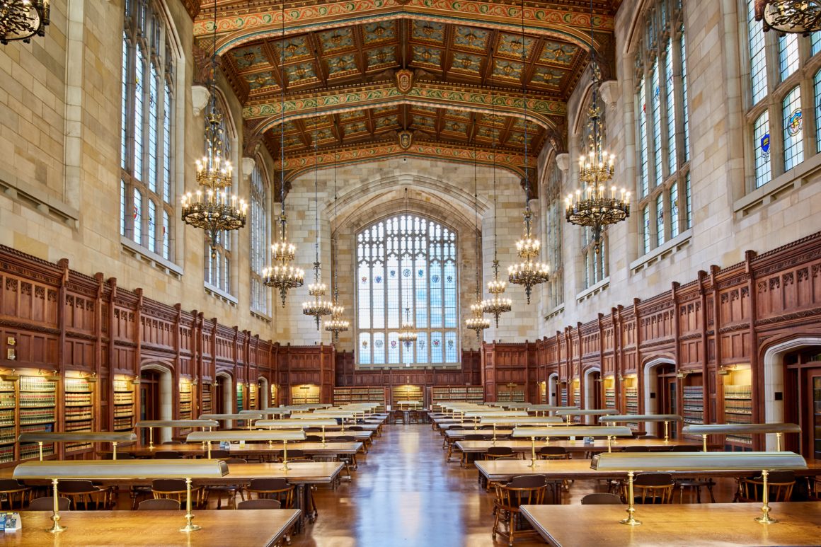 Law school library at the University of Michigan