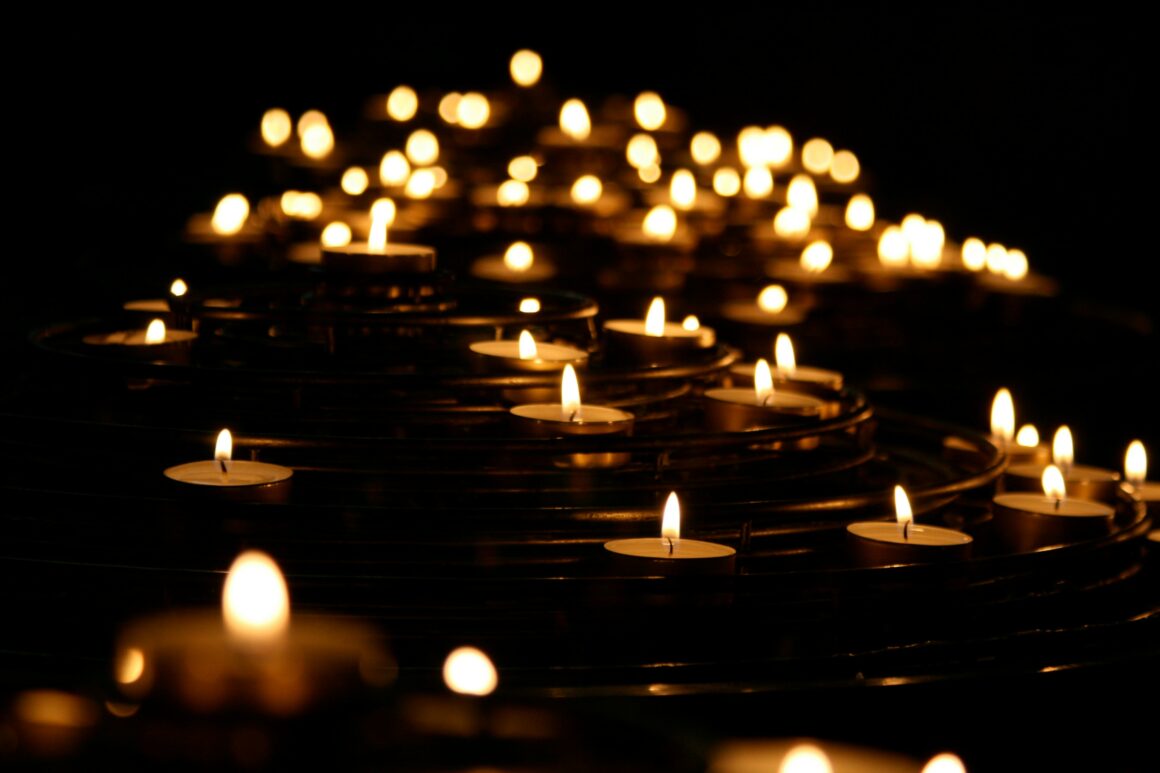 Candles lit in remembrance